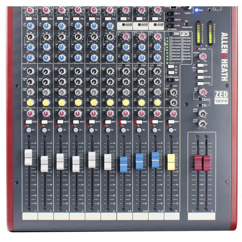 Allen & Heath ZED-12FX 12-channel Mixer with USB Audio Interface and Effects