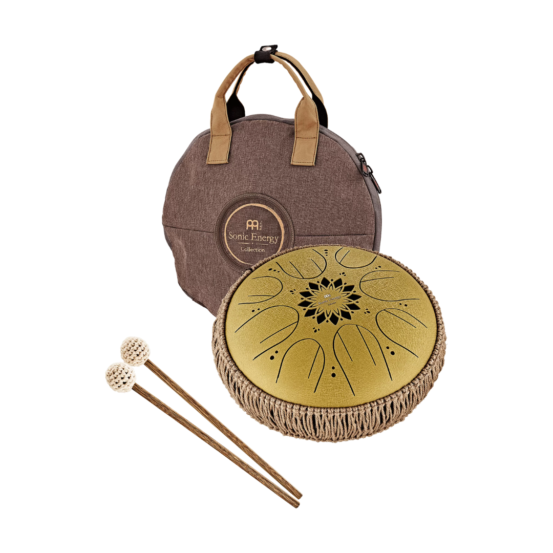 Meinl Sonic Energy 10" Medium Octave Steel Tongue Drum, C Major, 8 Notes, 432 Hz, Gold - MOSTD3G
