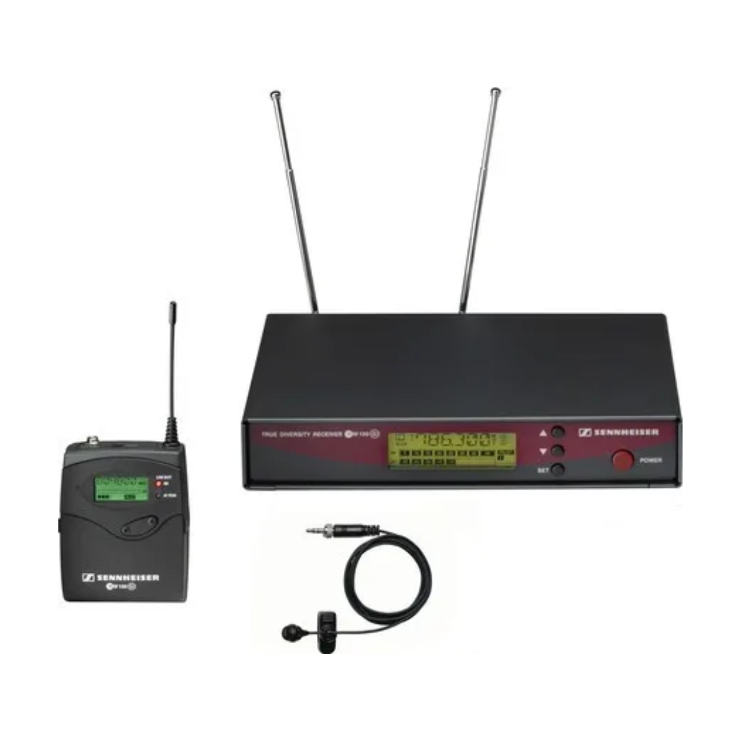 Sennheiser EW 122 G2 Body Pack Transmitter w/ME 4 Cardioid Lavalier and Rack Mount Wireless Receiver